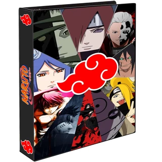 Álbum Pasta Fichario Naruto Akatsuki P/ Cartas cards Coleção Naruto Capa Dura