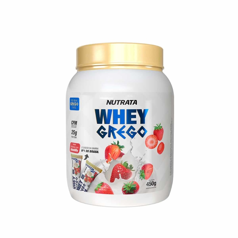 Whey Grego – 450g Morango Com Chantilly – Nutrata