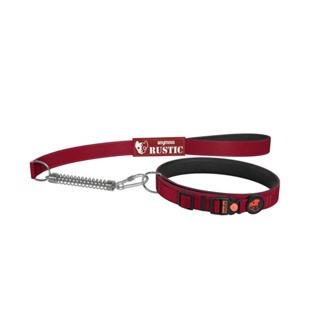 Coleira Com Guia Para Cães Anymous Rustic Vermelho M