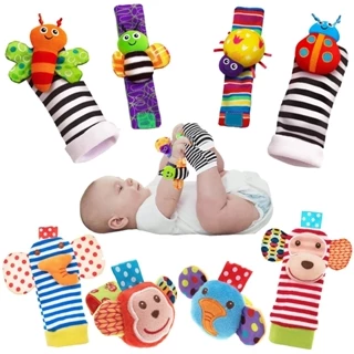 KIT SOZZY MEIAS E PULSEIRAS COM CHOCALHOS BRINQUEDOS MENINA MENINO