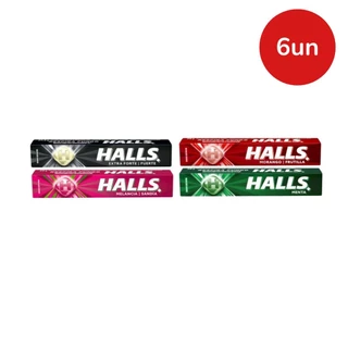 Kit 6un Bala Drops Halls Sabores 27,5g - 28g Sabores