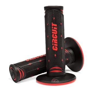 Par De Manoplas Circuit Jupiter Everyday Preta e Vermelha - Bros; Xre300; Falcon; Tornado; Crosser; Lander; Xt