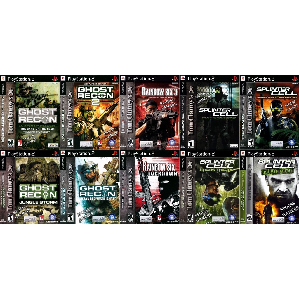 Tom Clancy's Splinter Cell Coleção (4 Dvd) Patch Ps2