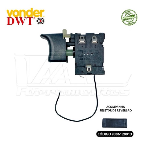 Interruptor P/parafusadeira Vonder /dwt (pfv-pfd)120i/180i