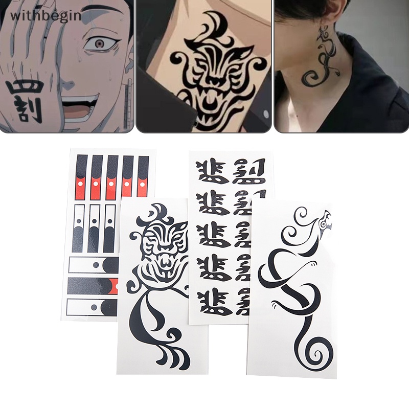 Anime Naruto Tattoo Stickers Akatsuki Sharingan Sasuke Mark Cosplay  Tatuagens À Prova D'água Homem Mulher Halloween Propaganda Acessório De Moda