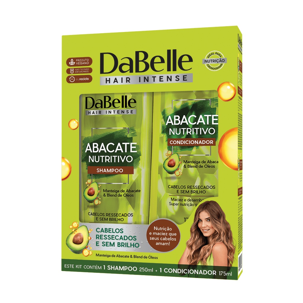 Kit DaBelle Hair Intense Abacate Nutritivo Shampoo 250ml ...
