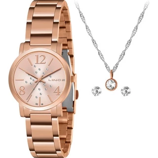 Kit Relógio Lince Feminino com Colar e Brincos LRR4718LKP19R2RX