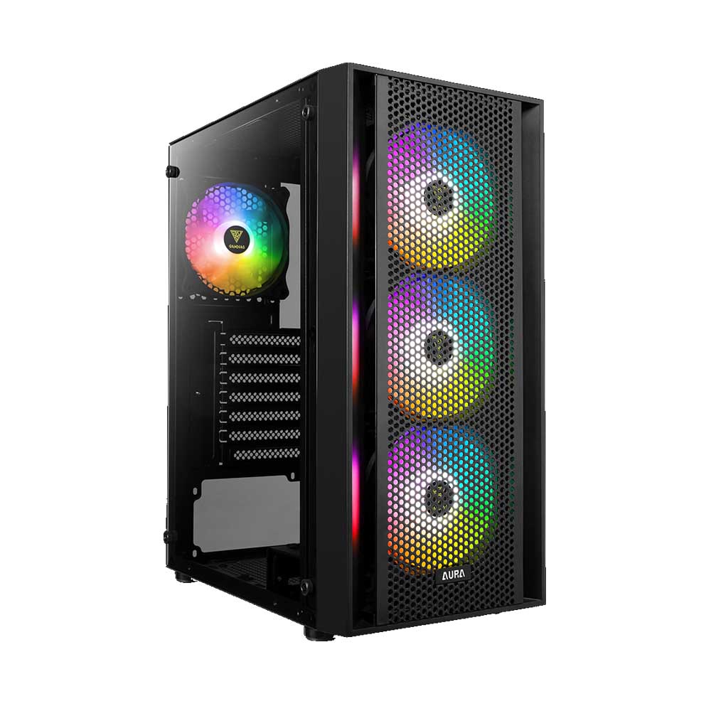 Gabinete Gamer Gamdias Aura GC2 Preto Mid Tower Sem Fan