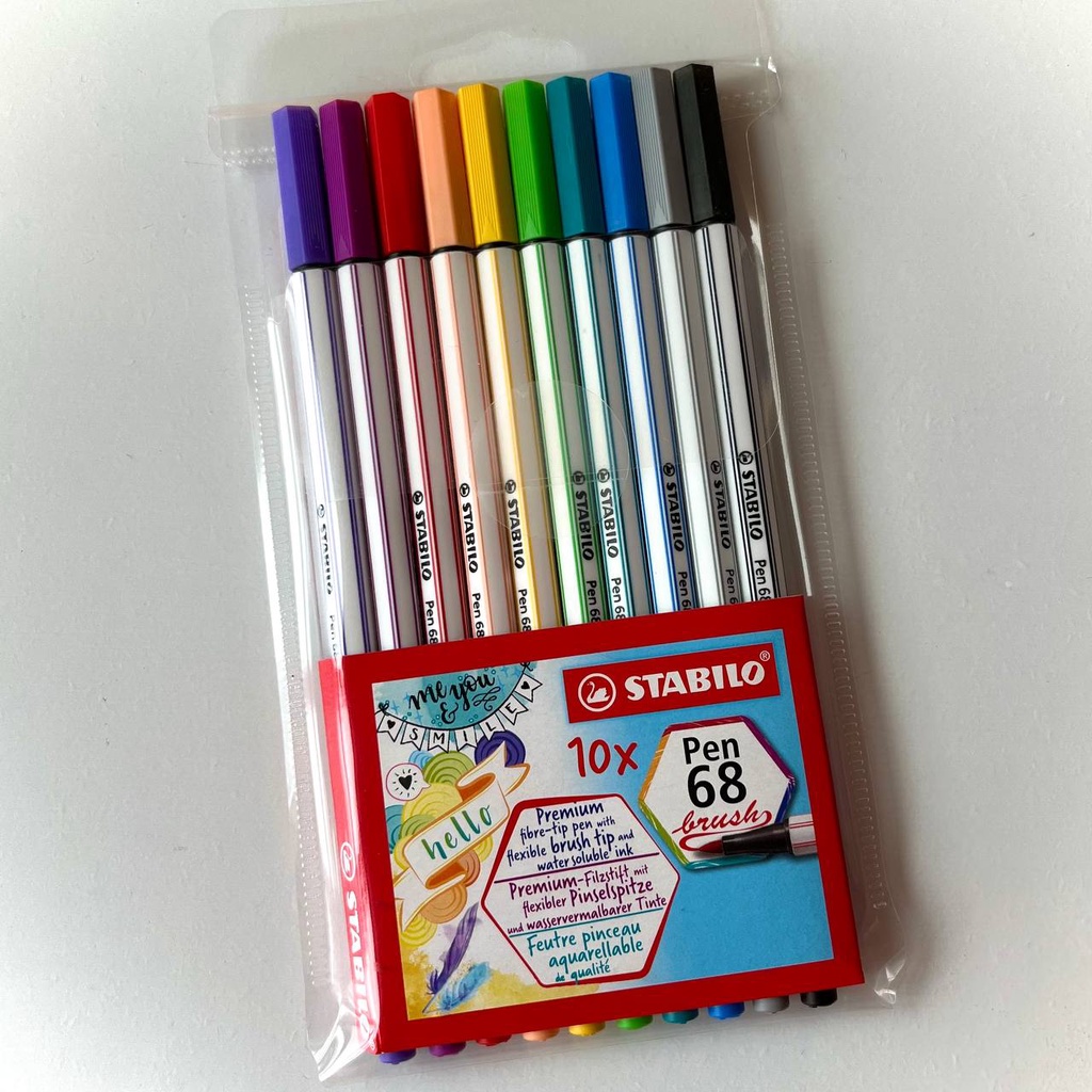 PENNARELLI PEN 68 BRUSH ROTOLO 18 COLORI STABILO