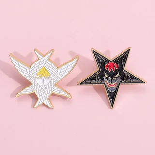 Desenho Animado Criativo Devilman Angel Esmalte Avatar Broche Crachás Lapela Alfinetes Colarinho Crachá Jóias Fãs Presente