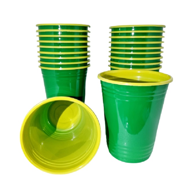 Copo Americano 400ml Verde e Amarelo Brasil Copa - 25 Unid em Oferta na Shopee