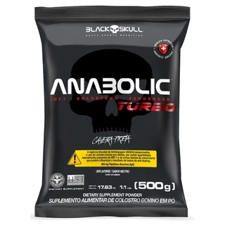 Black Skull Anabolic GH Turbo - Pacote 500G - Precursor Natural c/ Colostrum, IGF-1, Feengreek