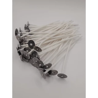 Pavio Para Velas Decorativas Artesanais com algodão parafinada com 3mm e 10CM - 100Uns