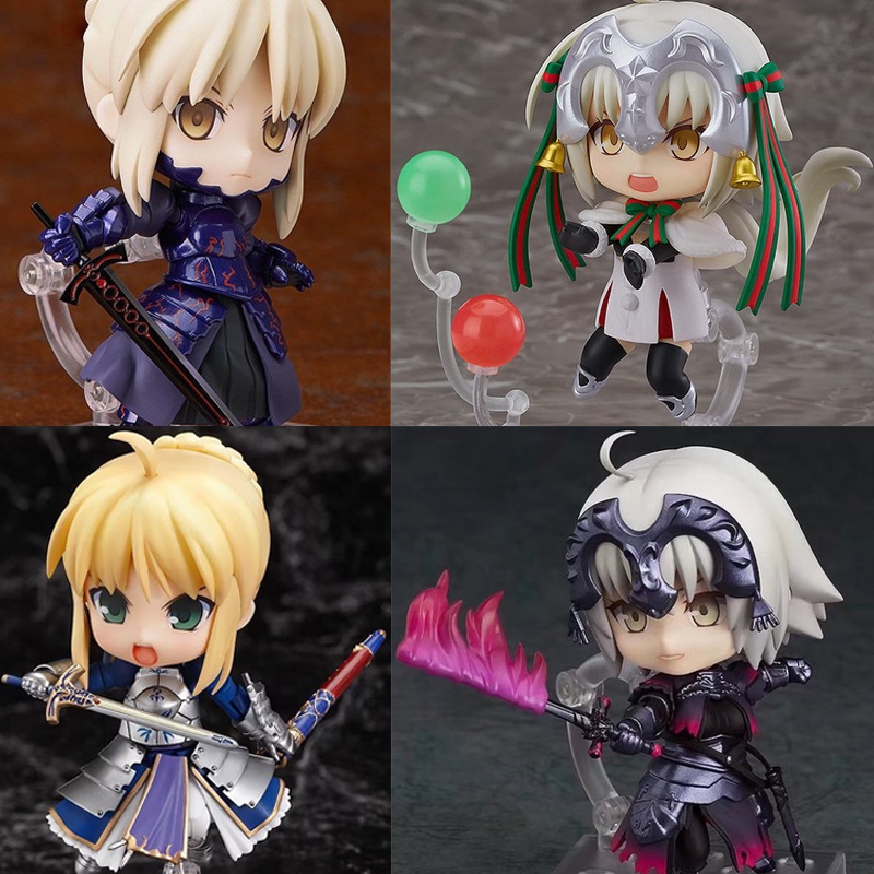 Fate Grand Order Nendoroid 363 Saber Alter 121 815 Santa Lily 766 Joan of Arc Change Face Anime Articulado Ação Figura Modelo Bonecos