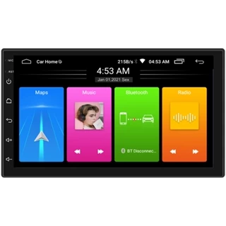 Multimídia Full Touch 7 Polegadas Plus Roadstar Bluetooth WiFi GPS Potência 4 Canais De 50 Watts RMS