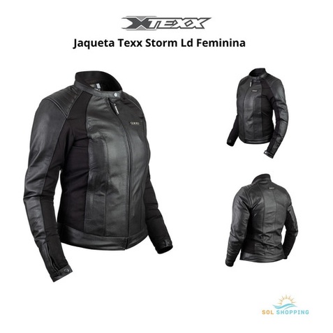 Jaqueta de couro store legitimo feminina motoqueiro