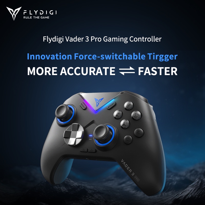 2023 Flydigi VADER 3/Pro Game Handle Force Feedback Seis Eixos RGB Personalizar Controlador De Jogos Multi-Suporte PC/NS/Mobile/TV