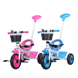 Triciclo Infantil com Capota - Passeio e Pedal - Rosa - Bandeirante