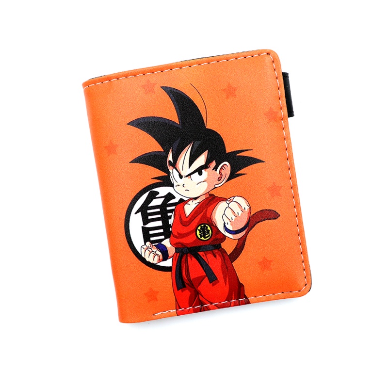 Carteira curta para jovens homens e mulheres Anime Dragon Ball Z Carteira  curta de estudantes de desenho animado japonês Comics Bolsa, Color J,  Medium 