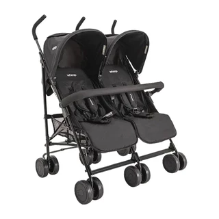 Carrinho de Bebe para Gemeos Youme II Preto (15kg) - Kiddo