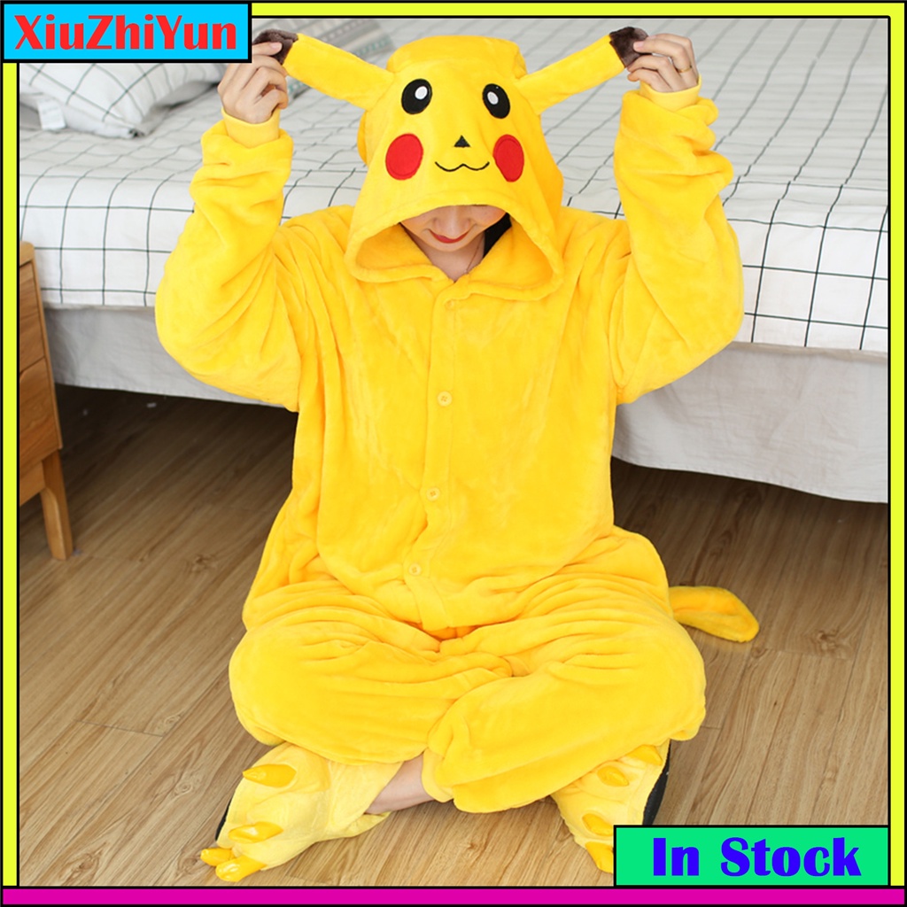 Pikachu Kigurumi Macacão Pijama Roupa Fantasia Cosplay Verão