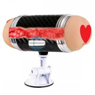 Masturbador Masculino Duplo Vagina e Anus Em CyberSkin Com Ventosa
