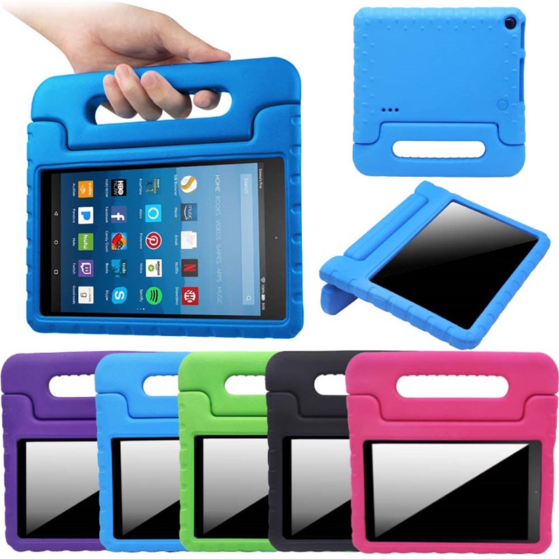 Para Amazon All-New Fire HD 8/Plus 2022 2020 10a Geração 12a Kids Baby Handle Stand EVA Capa Protetora À Prova De Choque De Espuma