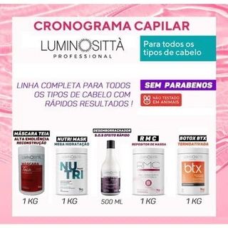 Cronograma Capilar 5 Produtos - Luminosittà em Oferta na Shopee