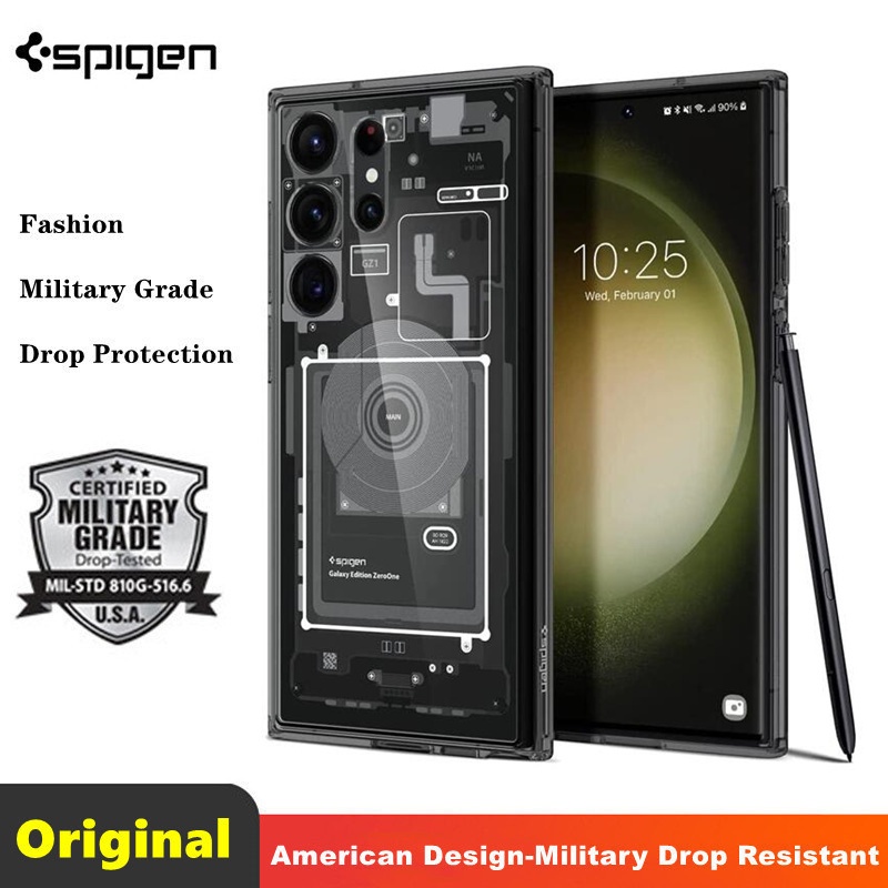 Capa Spigen Luxo PC Traseira Para Samsung Galaxy S22 Ultra S23 + S23 Plus Coque Fundas