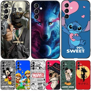 Para Samsung Galaxy A14 5G Capa Traseira Do Telefone Silicone Macio Protetor De Preto Tpu De Desenho Animado De Moda Padrão anime