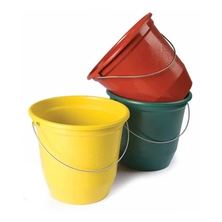 Balde de Limpeza Plástico Resistente 08 L Com Alça de Ferro BF08PM Arqplast