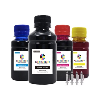 Kit 500ml Tinta Compatível Impressora Epson L395 L3110 L3150