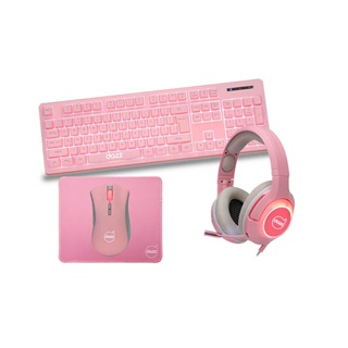 Kit Gamer Feminino 4 em 1 Rosa - Dazz