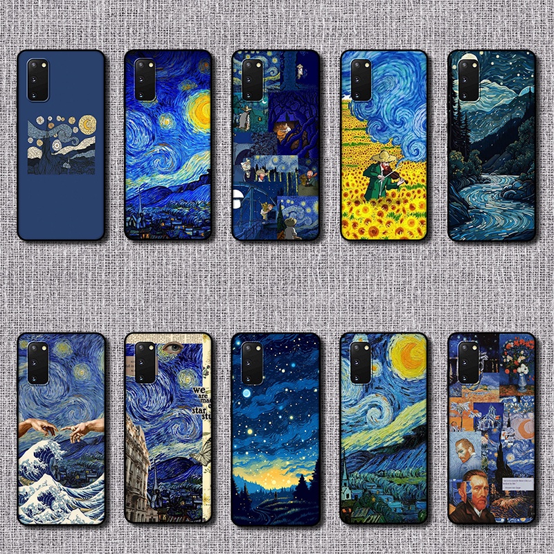 Capa Para Samsung Galaxy S11E S20 Fe Lite Plus Van Gogh's Céu Estrelado De silicone Macia Celular