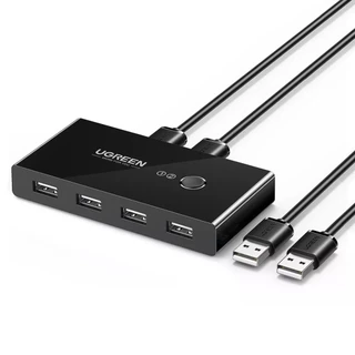 Switch Box Compartilhamento Usb 2.0 Ugreen 4 em 1 Preto