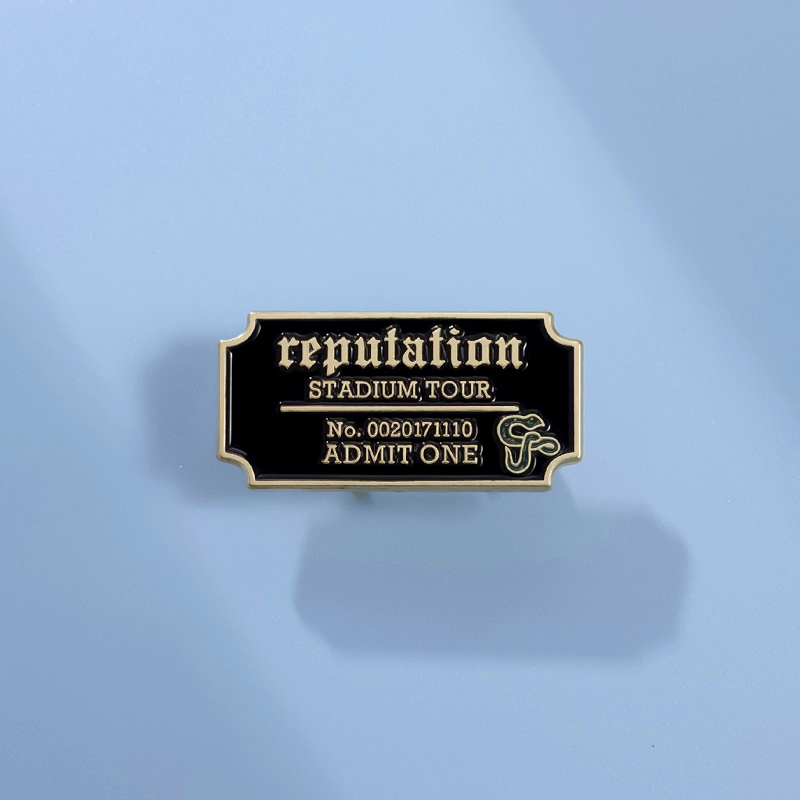 Famoso Cantor Taylor Swift Esmalte Pins Música Reputação Álbum Brochura De Concerto Bilhete Pin Lapela Crachás Jóias Presente Para Fãs