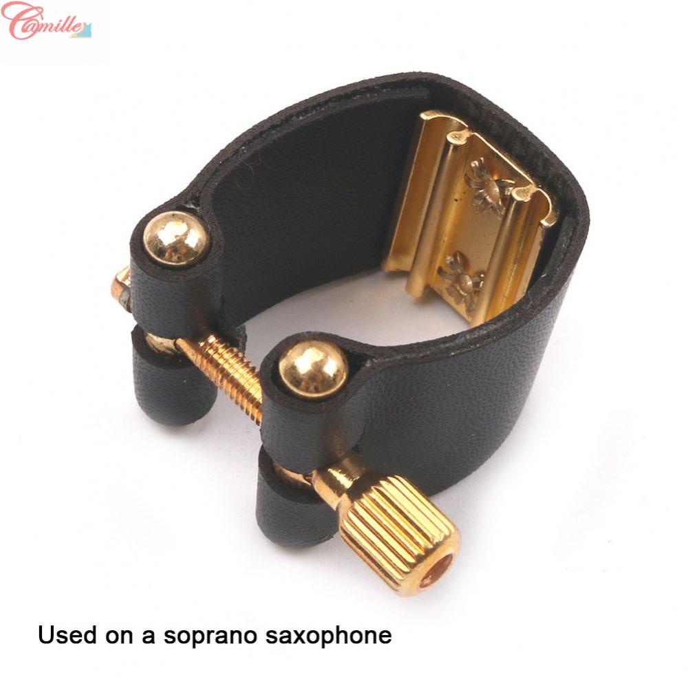 Soprano Sax Para Meta Bocal De Couro PU 1pc Acessórios