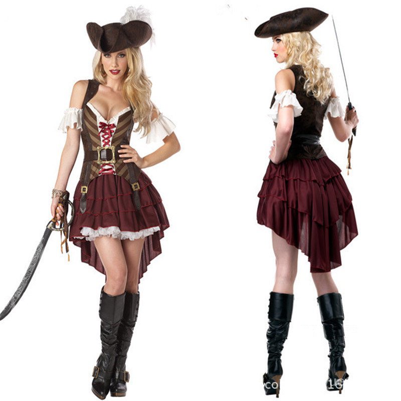 Caribe sexy pirata feminino capitão traje mostrar grande halloween cosplay  terno rpg uniforme gótico medoeval fantasia