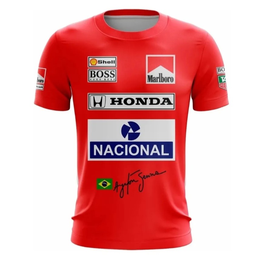 Kit Camiseta F Ayrton Senna Mclaren Sacochila Shopee Brasil