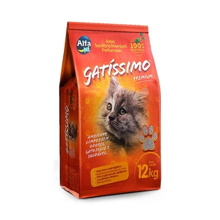Areia Higiênica Gatíssimo Para Gatos 12kg