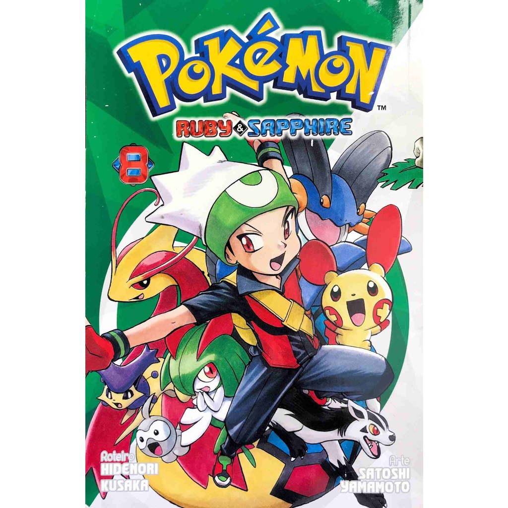Pokémon Ruby & Saphire, Volume 8, Autor Hidenori Kusaka, Editora Panini Brasil LTDA, 2020