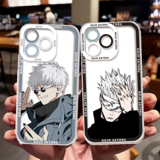 Capa Jujutsu Kaisen Capinha De Celular Samaung Galaxy A04S A13 A12 5G A03S A03 A02 A10 A11 A21 A22 4G Olhos De Anjo Gojo Satoru Itadori Yuji Casal Transparente Macio TPU Antichoque