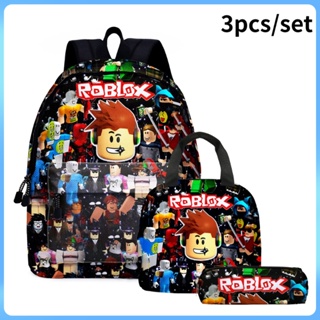 Kit Escolar Mochila C/roda + Lancheira + Estojo Roblox Boy