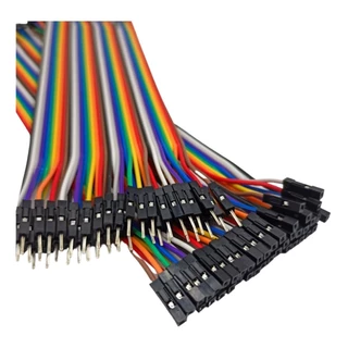 Cabo Jumper 20 Cm Macho-fêmea 40 Unidades Para Arduino