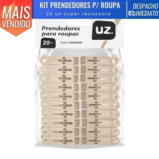 Kit c/ 20 Prendedores de Plásticos p/ Roupas 5,3 CM Varal