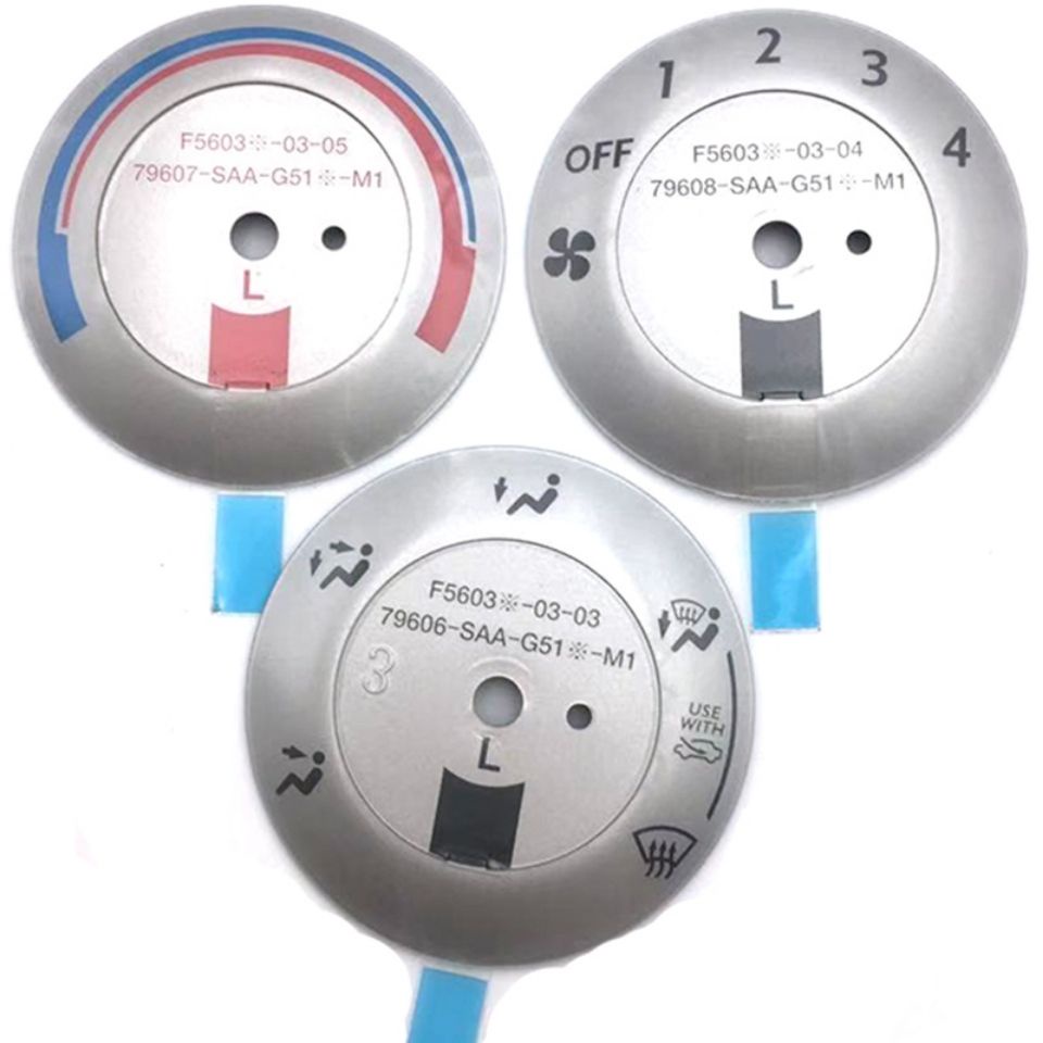 1pc Honda Fit 2003-2007 Fan/Air Condicionado Botão Adesivo Car Accesorioes