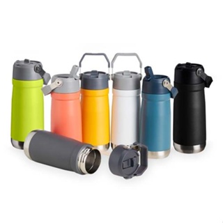 Garrafa Térmica 500ml Com Alça / SORTIDO - PRETO, CINZA, BRANCO E AZUL