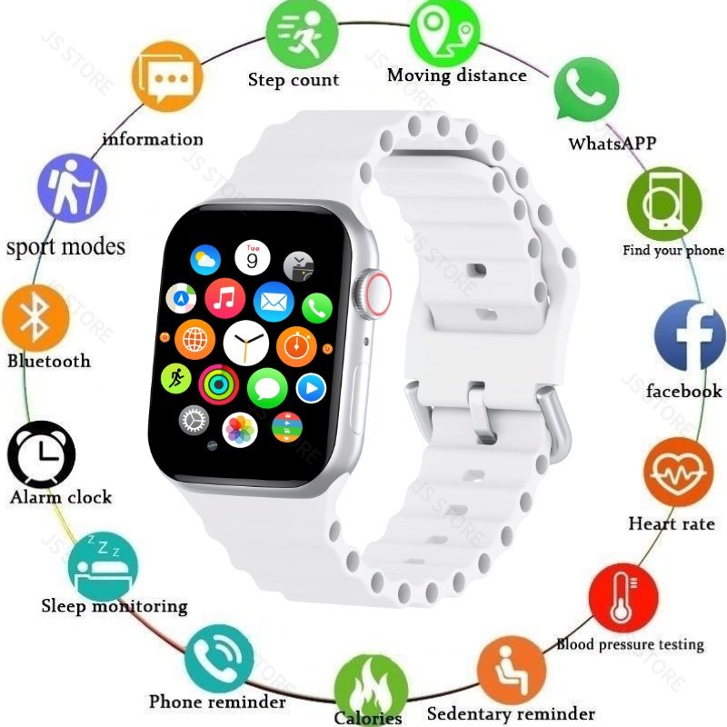 IWO X8 Smartwatch Bluetooth Série 8 Homens Mulheres Esporte À Prova D'água Chamada De Freqüência Cardíaca Smart Watch Digital Para IOS Android