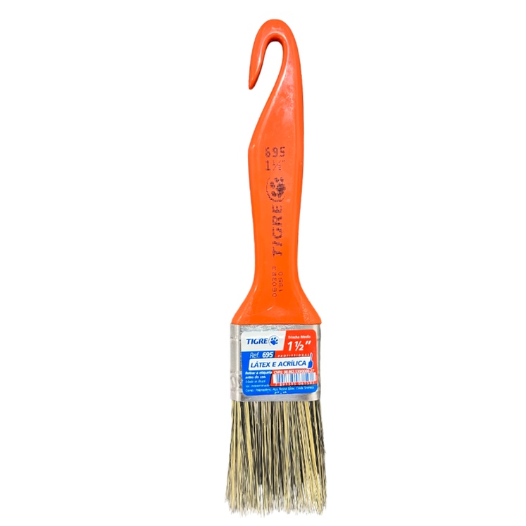 PINCEL TRINCHA TIGRE LÁTEX E ACRÍLICA 695 | Shopee Brasil
