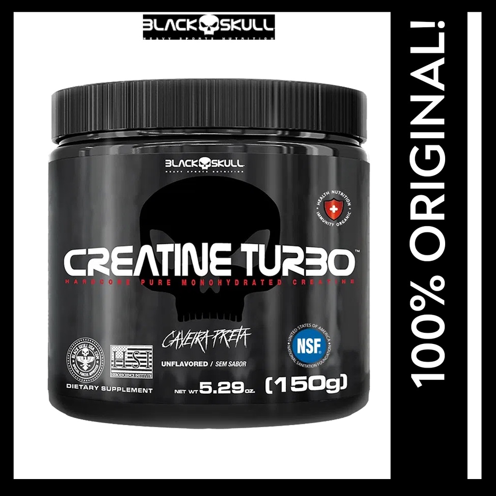 Creatina Black Skull Creatine Turbo 150G Caveira Preta